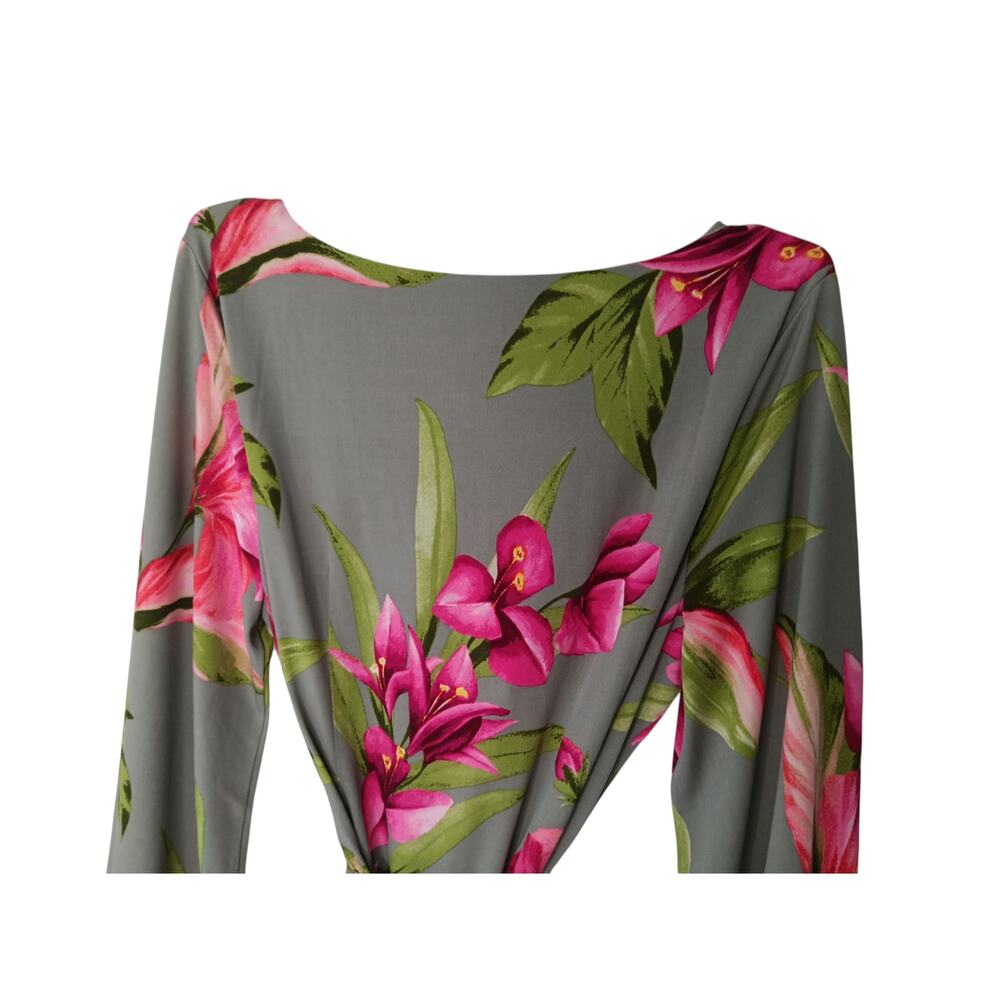 New with Tags Tommy Bahama Lavish Blooms Floral Belted Long Sleeve Dress Large - Picture 10 of 16